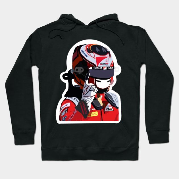 F2 driver Callum Ilott after winning the 70th Anniversary Grand Prix feature race Hoodie by royaldutchness